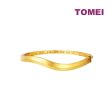 TOMEI Matte-Finishing Wavy Bangle, Yellow Gold 916 For Sale