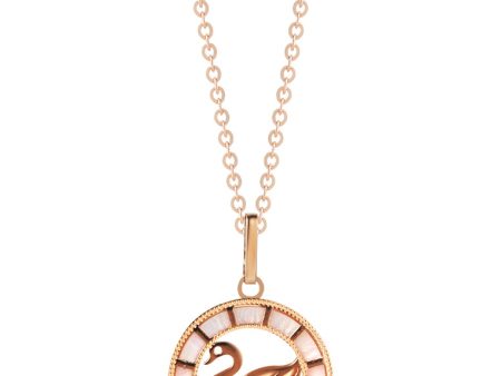 TOMEI Rouge Collection Swan Necklace, Rose Gold 750 on Sale