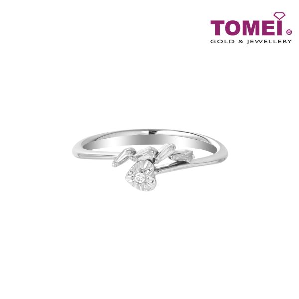 TOMEI Love Is Beautiful Collection Diamond RIng, White Gold 585 Supply