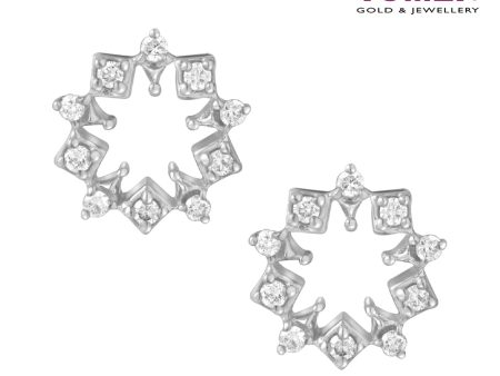 TOMEI White Christmas Collection Diamond Earrings, White Gold 585 Online Hot Sale