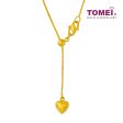 TOMEI Dangle Heart Necklace, Yellow Gold 916 Online