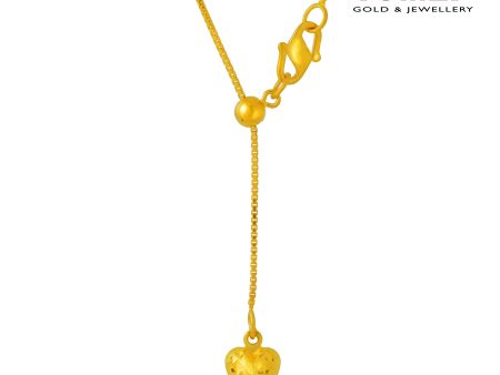 TOMEI Dangle Heart Necklace, Yellow Gold 916 Online