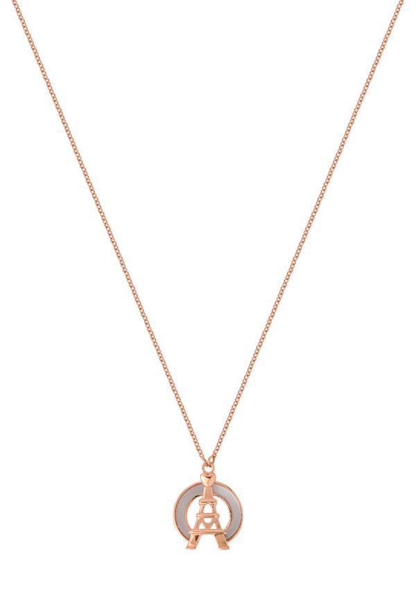 TOMEI Rouge Collection Love Tower Necklace, Rose Gold 750 For Discount