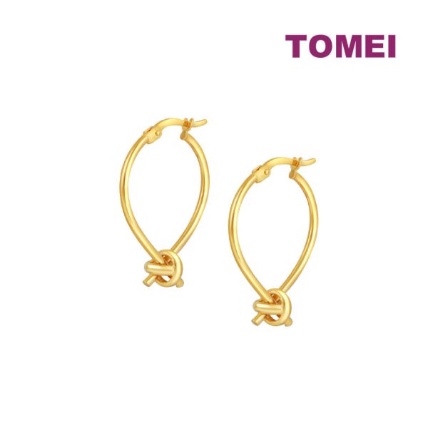 TOMEI Lusso Italia Round Knotted Earrings, Yellow Gold 916 Online