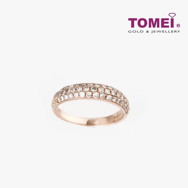 TOMEI Ring, Diamond Rose Gold 750 Supply