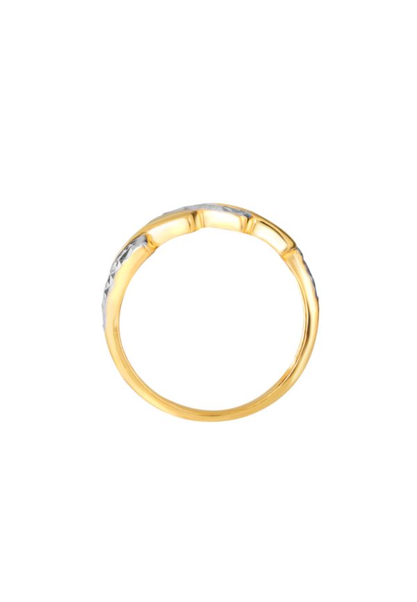 TOMEI Dual-Tone Enchanting Ring, Yellow Gold 916 Hot on Sale