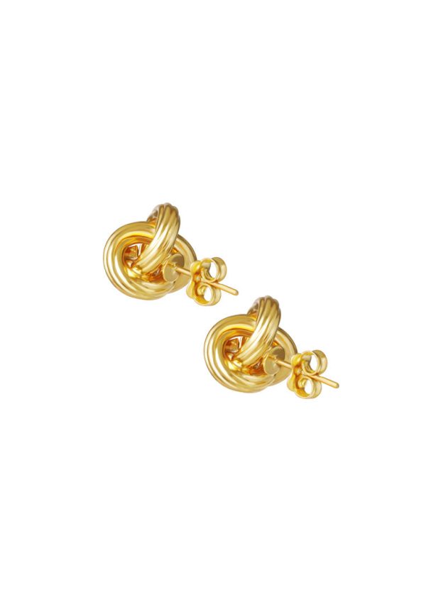 TOMEI Lusso Italia Knotted Triangle Earrings, Yellow Gold 916 Fashion