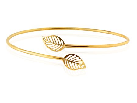 9ct Gold Silverfilled Leaf Bangle Supply