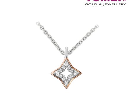 TOMEI Stellar Diamond Pendant Set I White and Rose Gold 585 (14K) (P6213) on Sale