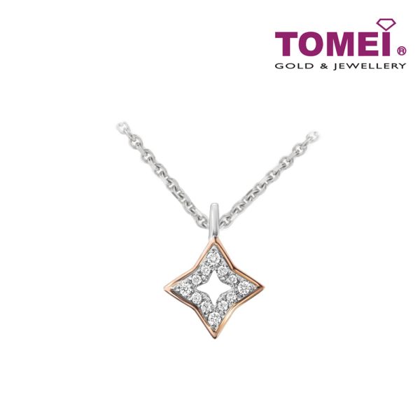 TOMEI Stellar Diamond Pendant Set I White and Rose Gold 585 (14K) (P6213) on Sale