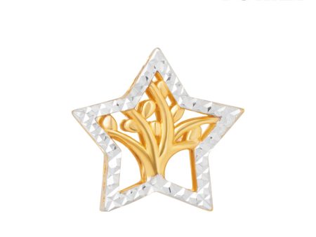 TOMEI Tree Star Charm, Yellow Gold 916 Cheap