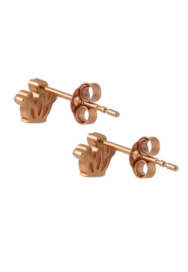 TOMEI Rouge Collection Crown Earrings, Rose Gold 750 Sale