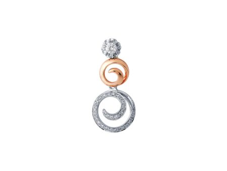 TOMEI Dual-Tone Joyous Diamond Pendant, White Gold 750 For Sale