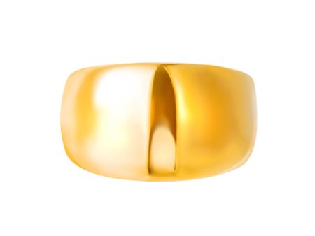 TOMEI Diamond Cut Collection Chunky Ring, Yellow Gold 916 Hot on Sale