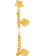 TOMEI Lusso Italia Starry Heart Bracelet, Yellow Gold 916 For Discount