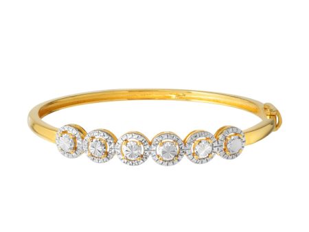 TOMEI Diamond Cut Collection Enchanting Bangle, Yellow Gold 916 Online