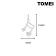 TOMEI Music Note Pendant, White Gold 585 Sale