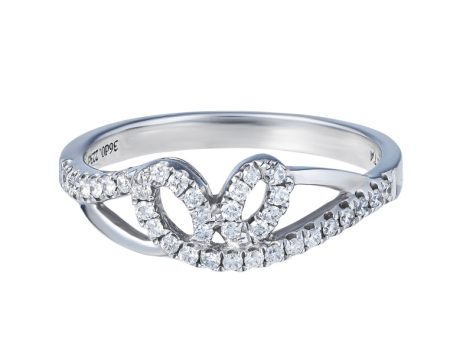 TOMEI Love with Radiating Sparkles Diamond Ring, White Gold 375 Supply