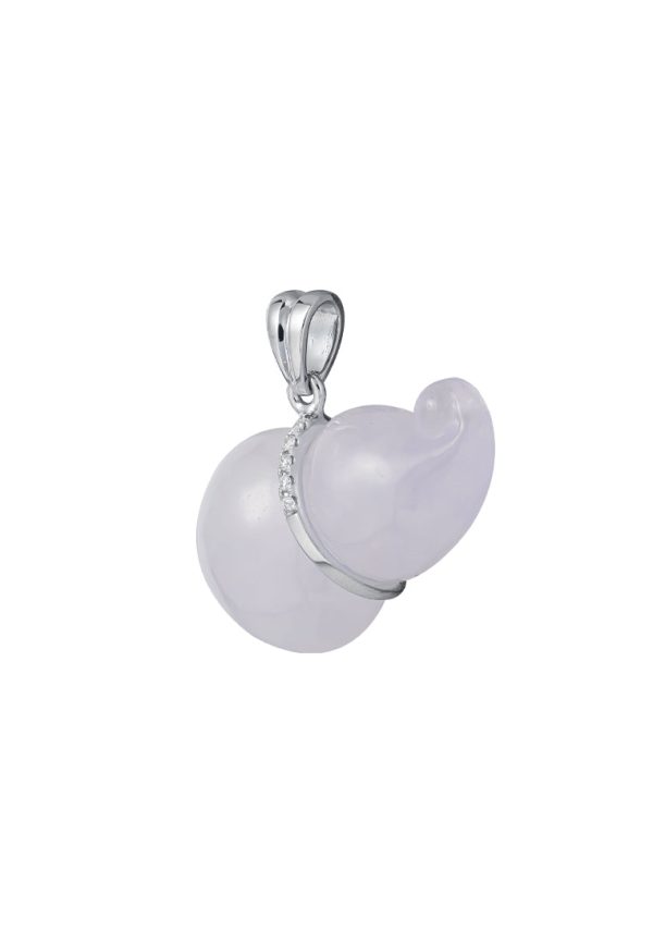 TOMEI Purple Jade Gourd Pendant, White Gold 750 Sale