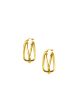 TOMEI Lusso Italia Criss Cross Rectangle Earrings, Yellow Gold 916 Fashion