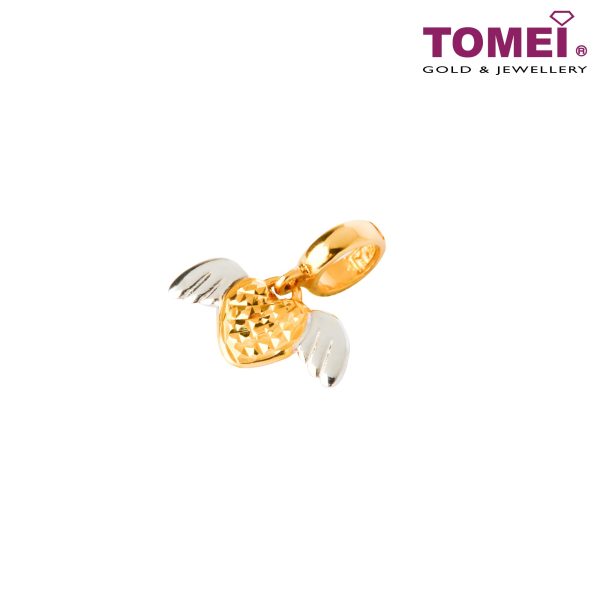 TOMEI Wing of My Love Charm, Yellow Gold 916 For Sale