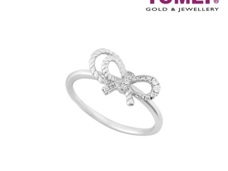 TOMEI Ribband in Bedazzling Pizzazz Ring, Diamond White Gold 375 (R073691) For Sale