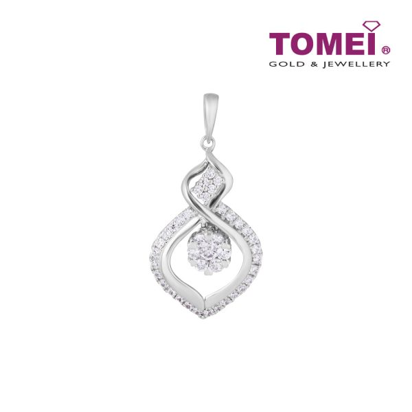 TOMEI Diamond Pendant White Gold 750 on Sale