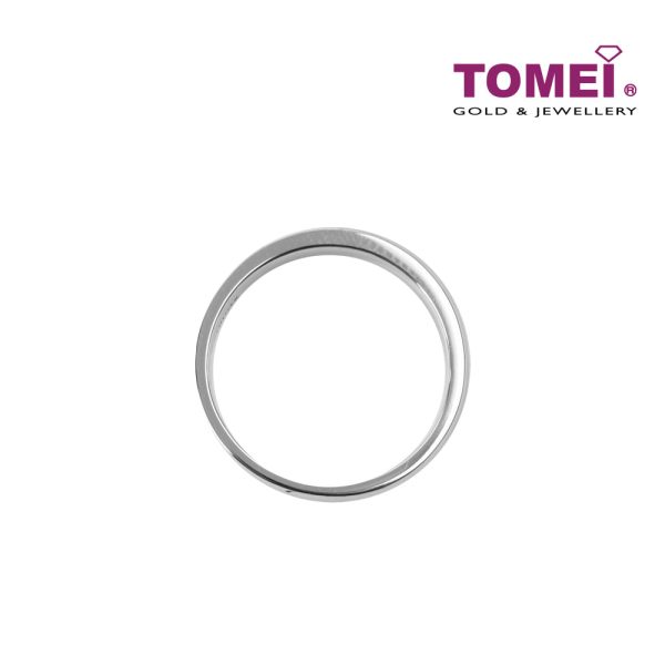 TOMEI EB Evermore Couple Rings I White+Rose Gold 750 (EBE-R4854 EBE-R4855) For Sale