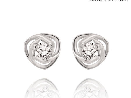 Surround Me with Your Love Earrings | Tomei White Gold 585 (14K) (E1474) Fashion