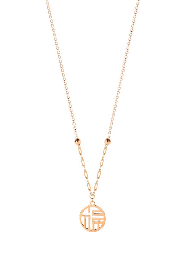 TOMEI Rouge Collection Fu-Zi Necklace, Rose Gold 750 Sale