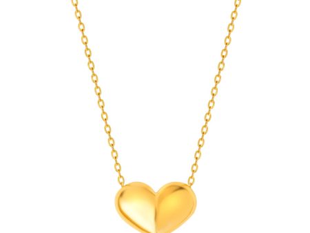 TOMEI Simply Love Necklace, Yellow Gold 916 Supply