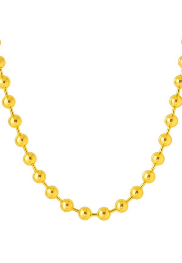 TOMEI Lusso Italia Ball Necklace, Yellow Gold 916 For Sale