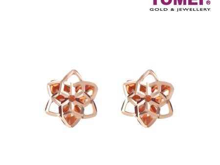 TOMEI Rouge Collection, Resplendently Floriated Earrings, Rose Gold 750 (WQ14-DS) For Cheap