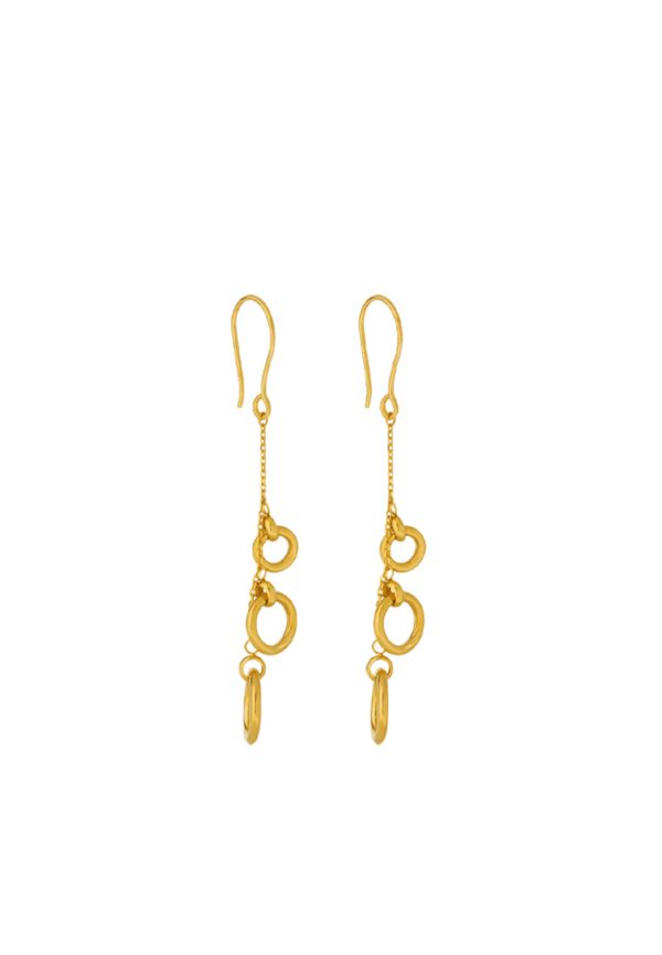 TOMEI Lusso Italia Dangling Circle Earrings, Yellow Gold 916 Discount