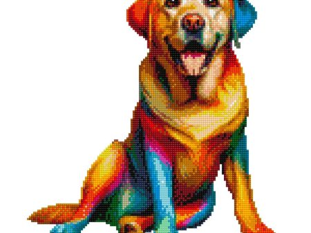 Yellow Labrador Dog - Diamond Painting Kit Online Sale