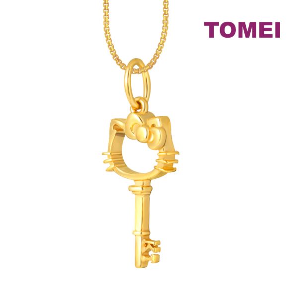 TOMEI x SANRIO Hello Kitty Key Pendant, Yellow Gold 916 Cheap