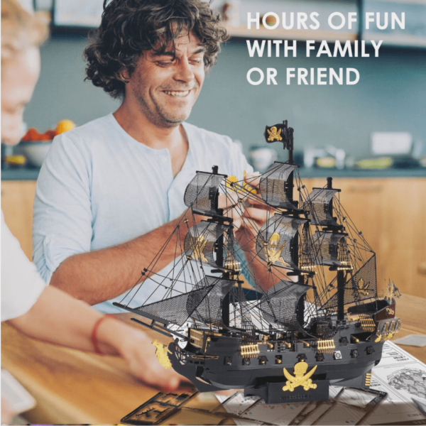 Black Pearl Pirate Ship 3D Metal Puzzle For Sale