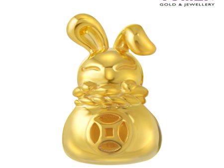 TOMEI Prosperity Rabbit Charm, Yellow Gold 916 For Cheap