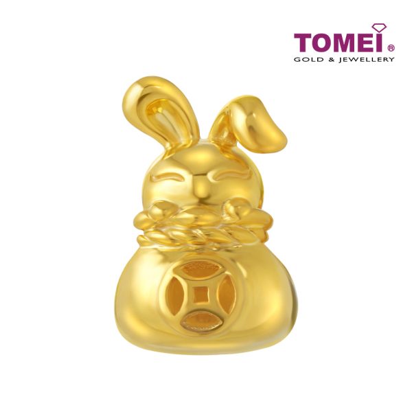 TOMEI Prosperity Rabbit Charm, Yellow Gold 916 For Cheap