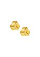 TOMEI Lusso Italia Ribbed Knotted Earrings, Yellow Gold 916 Cheap