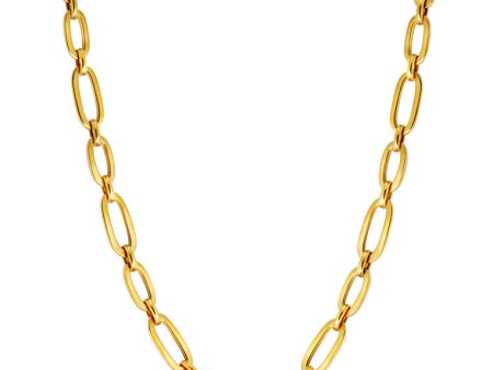 TOMEI Lusso Italia Statement Chain Link Necklace, Yellow Gold 916 Supply