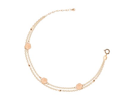 TOMEI Rouge Collection Lucky Flower Bracelet, Rose Gold 750 on Sale