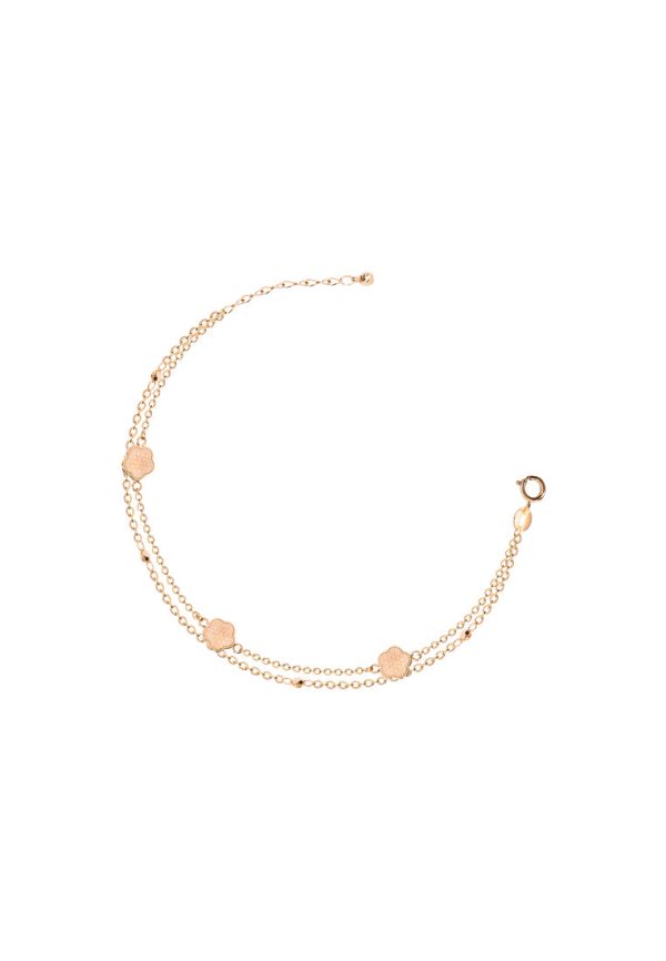 TOMEI Rouge Collection Lucky Flower Bracelet, Rose Gold 750 on Sale