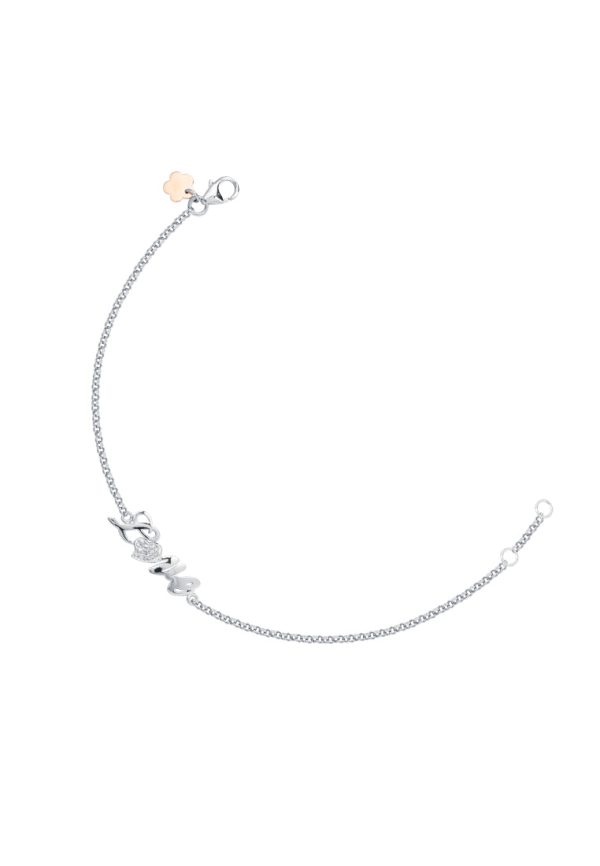 TOMEI The LOVE Diamond Bracelet, White Gold 750 Online now