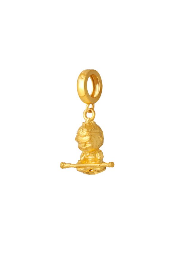 TOMEI Monkey King With Cudgel Charm, Yellow Gold 916 Discount