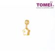 TOMEI Adorably Starred Pink & White Heart Charm, Yellow Gold 916 For Discount