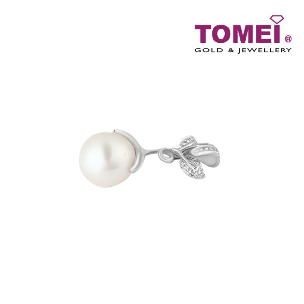 TOMEI Pendant, Diamond Pearl White Gold 750 (P3114) For Sale