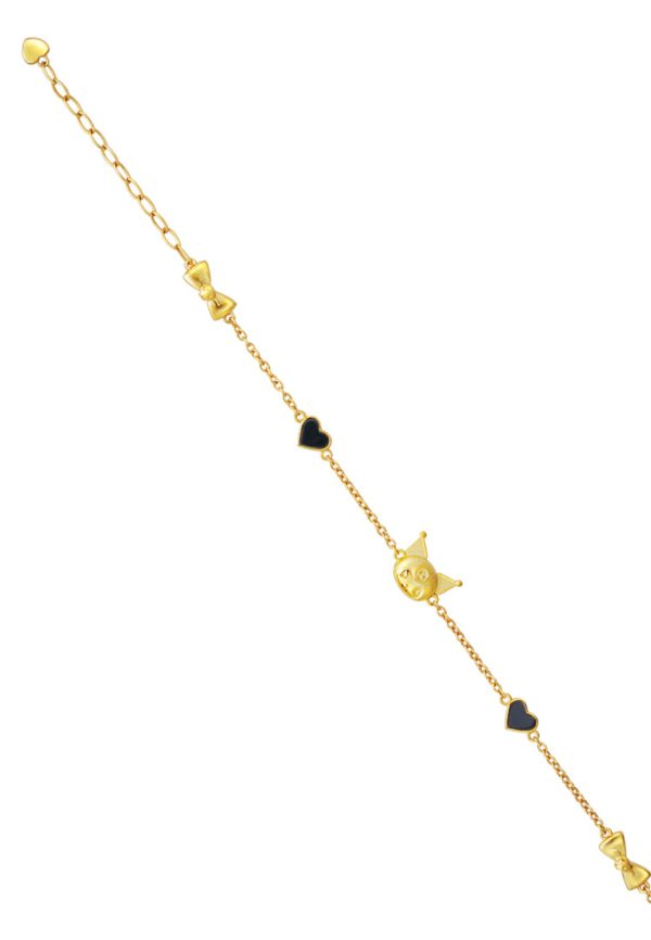 TOMEI X SANRIO Kuromi Bracelet, Yellow Gold 916 For Discount