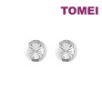 TOMEI Shining Button Earrings, White Gold 750 Cheap