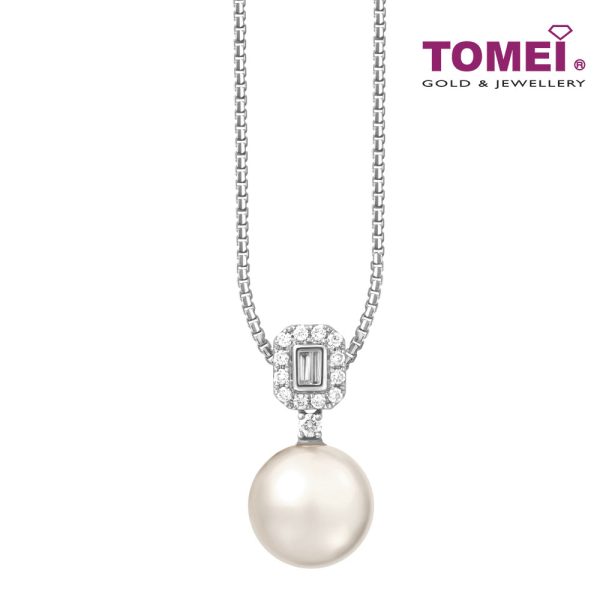 TOMEI South Sea Pearl Pendant, White Gold 750 For Sale